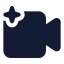Aivideo icon with solid standard style