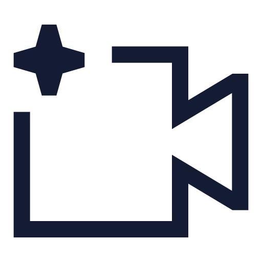 Ai Video 01 Icon in Stroke Sharp style
