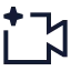 Aivideo icon with stroke sharp style