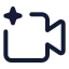 Aivideo icon with stroke standard style