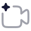 Aivideo icon with twotone rounded style