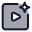 Aivideo icon with duotone standard style