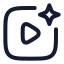 Aivideo icon with stroke rounded style