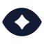 Aivisionrecognition icon with solid rounded style