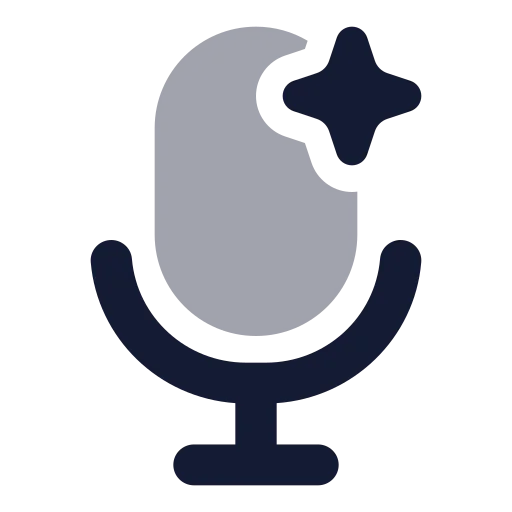 Ai Voice 01 Icon in Bulk Rounded style