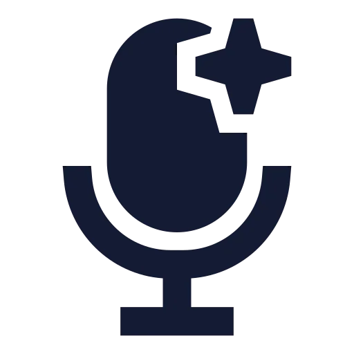 Ai Voice 01 Icon in Solid Sharp style