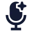 Aivoice icon with solid sharp style