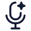 Aivoice icon with stroke rounded style