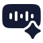Aivoicegenerator icon with solid rounded style