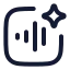 Aivoice icon with stroke rounded style
