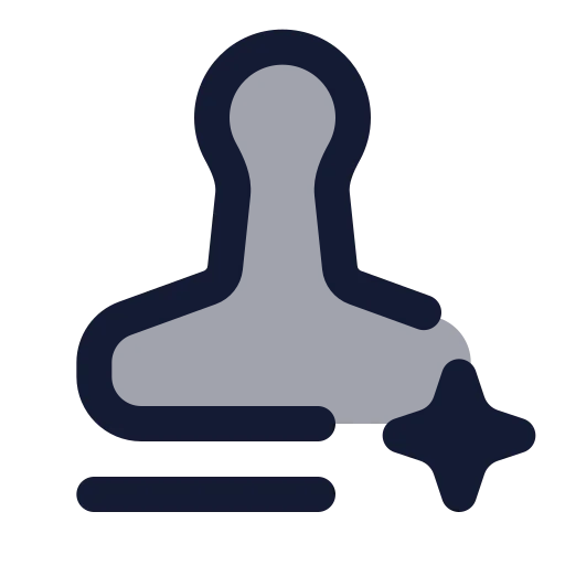 Ai Watermark Icon in Duotone Rounded style