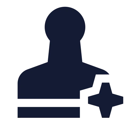 Ai Watermark Icon in Solid Sharp style