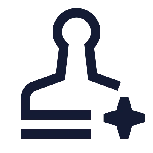 Ai Watermark Icon in Stroke Sharp style