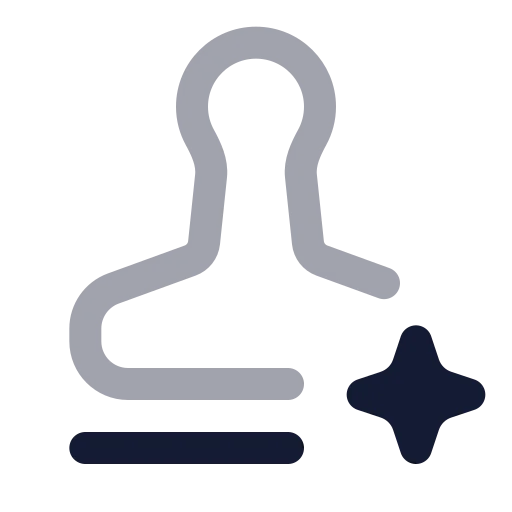 Ai Watermark Icon in Twotone Rounded style