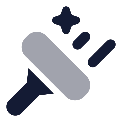 Ai Wiper Icon in Bulk Rounded style