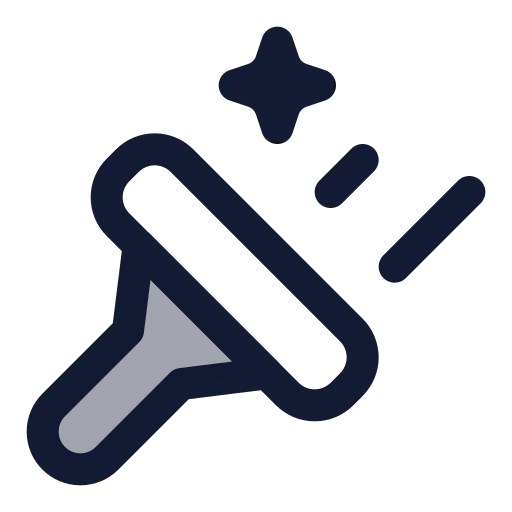 Ai Wiper Icon in Duotone Rounded style
