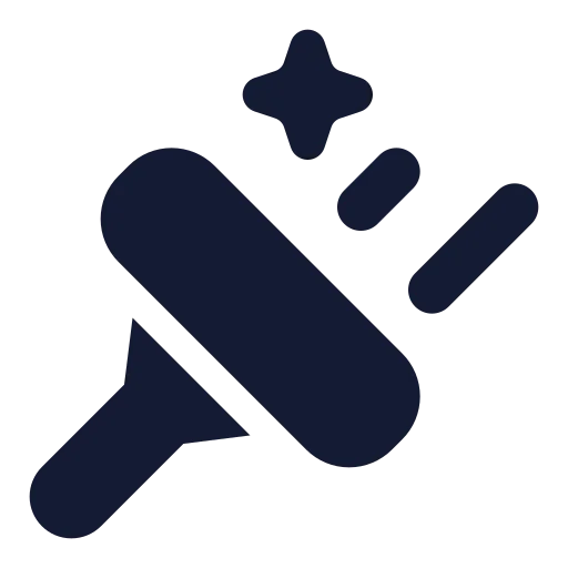 Ai Wiper Icon in Solid Rounded style