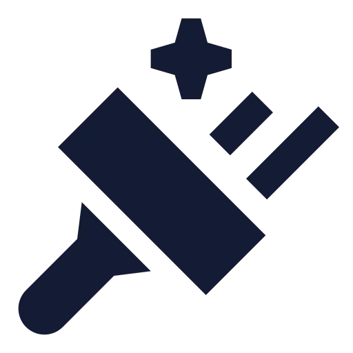Ai Wiper Icon in Solid Sharp style