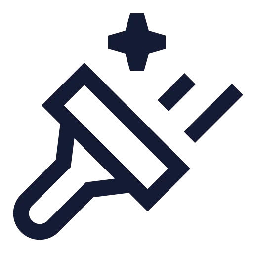 Ai Wiper Icon in Stroke Sharp style