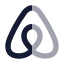 Airbnb icon with bulk rounded style
