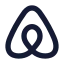 Airbnb icon with solid rounded style