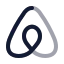 Airbnb icon with twotone rounded style