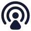 Airdrop icon with solid rounded style