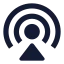 Airdrop icon with solid sharp style