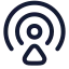Airdrop icon with stroke rounded style