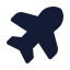Airplane icon with solid standard style