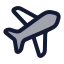 Airplane icon with duotone rounded style