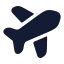 Airplane icon with solid rounded style