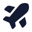 Airplane icon with solid standard style