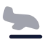 Airplanelanding icon with bulk rounded style