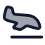 Airplanelanding icon with duotone rounded style