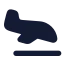 Airplanelanding icon with solid rounded style