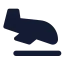 Airplanelanding icon with solid standard style