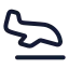 Airplanelanding icon with stroke rounded style