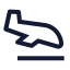 Airplanelanding icon with stroke sharp style