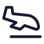 Airplanelanding icon with stroke standard style