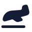 Airplanelanding icon with solid rounded style