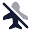 Airplanemodeoff icon with bulk rounded style