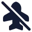Airplanemodeoff icon with solid standard style