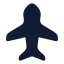 Airplanemode icon with solid rounded style