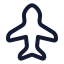Airplanemode icon with stroke rounded style