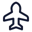 Airplanemode icon with stroke standard style