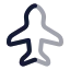 Airplanemode icon with twotone rounded style