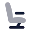 Airplaneseat icon with bulk rounded style