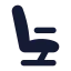 Airplaneseat icon with solid rounded style