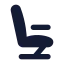 Airplaneseat icon with solid standard style